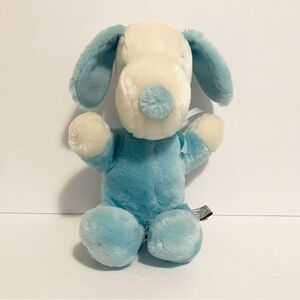 1968 Blue White Snoopy Plush Vintage Peanuts Stiffed Animal Woodstock 9” Toy